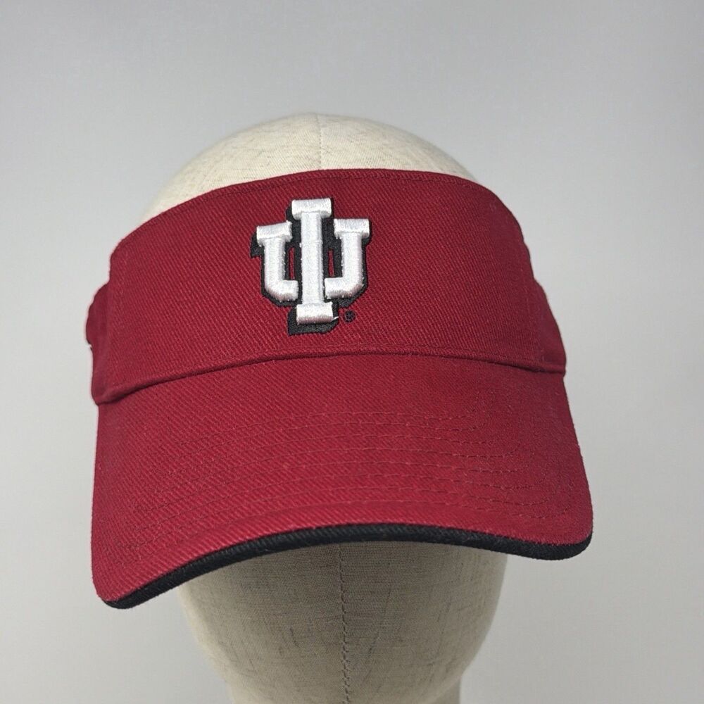 Indiana Hoosiers IU Visor Hat Signatures NCAA Crimson Red Adjustable